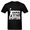 Custom Love Quotes T-Shirts for Mans - Gildan Mens T Shirt basketball life