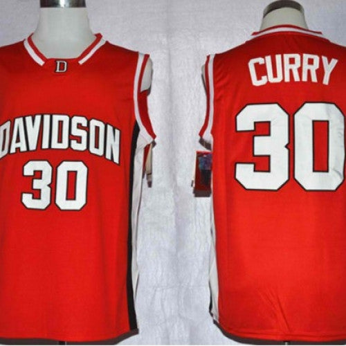 Stitched Steph Curry Davidson - Basketball Jersey